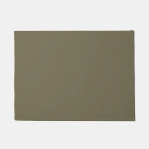 Green Martini Olive Solid Colour Print, Neutral Doormat