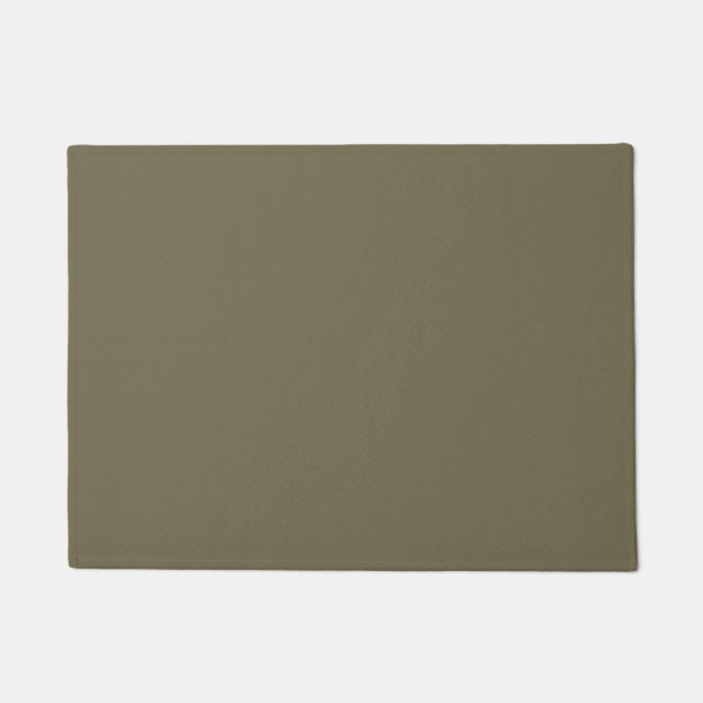 Green Martini Olive Solid Colour Print, Neutral Doormat (Front)