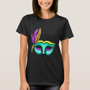 Green Mask For Mardi Gras T-Shirt