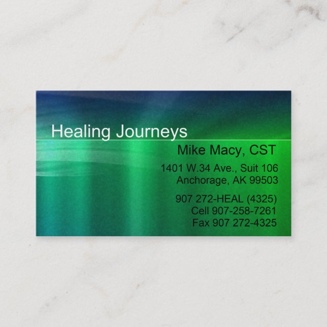 Green Matte Metallic Business Card Template (Front)