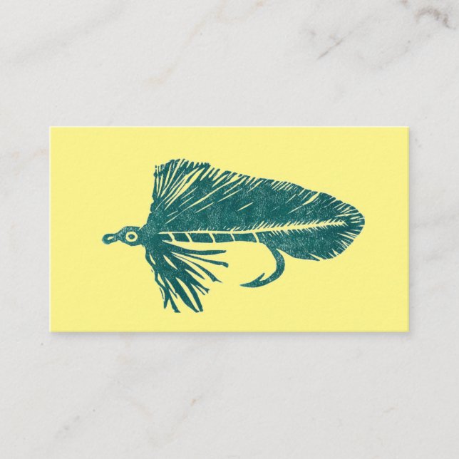 Green Matuka streamer, fly tying, fly fishing art Enclosure Card (Front)