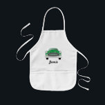 Green Mean Retro Car Boy's Birthday Kids Apron<br><div class="desc">Mean Green Retro Car Boy's Apron. Personalized Classic green Car Gifts for Grandson or Son. Grandma and Grandson Time or Mom and Son or Dad and Son Time. Green classic car, children's birthday gifts, classic green car, grandson or son, grandma and grandson time, mom and son time, dad and son...</div>