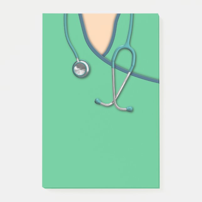 Green Medical Scrubs Post-it Notes (Front)
