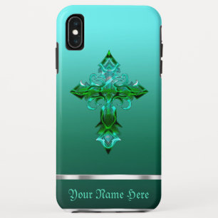 Green Medieval Cross iPhone XS Max Case