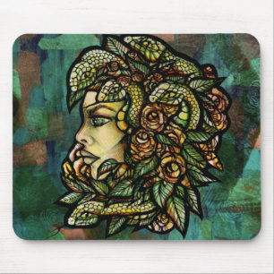Green Medusa Snakes Rose Gorgon                    Mouse Pad