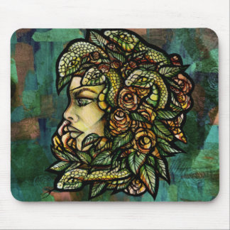 Green Medusa Snakes Rose Gorgon                    Mouse Pad