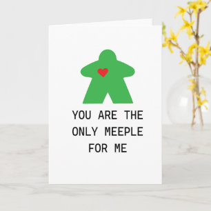 Green Meeple Board Game Valentine Card