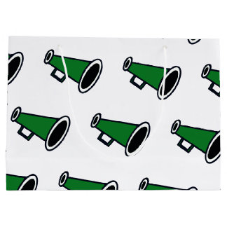 Green Megaphone Large Gift Bag
