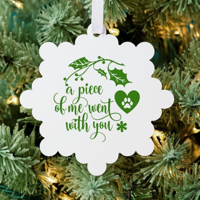 Green Memorial Christmas  Ornament Card (Insitu (Tree))