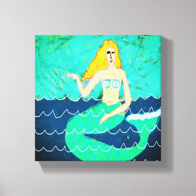 Green Mermaid Abstract Digital Print (Front)