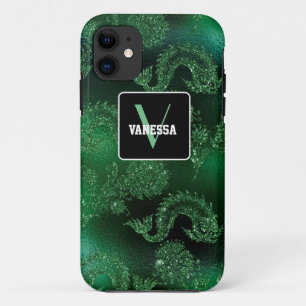 Green Mermaid Glitter - Personalize Your Own iPhone 11 Case