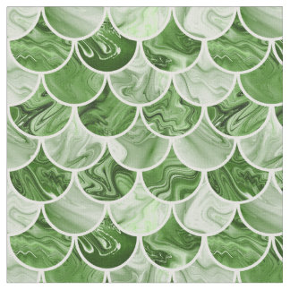 Green mermaid scales fabric