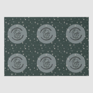 Green Merry Christmas Business Logo Snowflake Tissue Paper