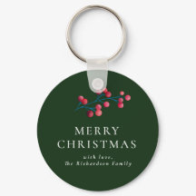 Green Merry Christmas Personalised Family