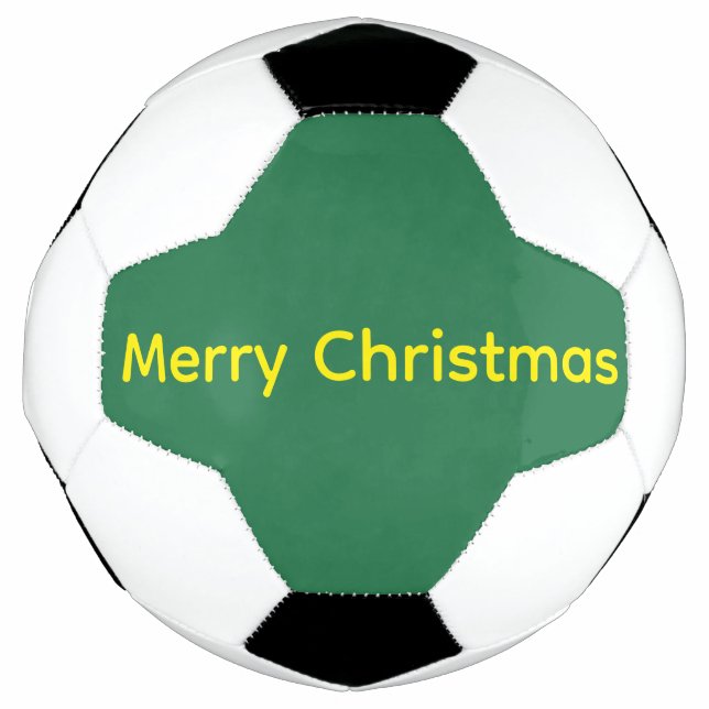 Green Merry Christmas Soccer Ball (Front)