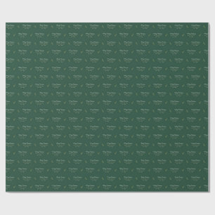 Green Merry Christmas Special Delivery Love Santa  Wrapping Paper