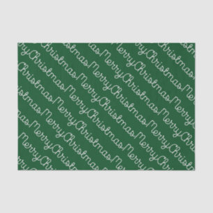 Green Merry Christmas Tissue Paper