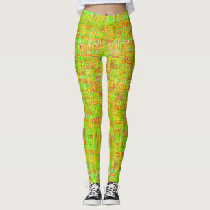 Green Mesh Women's Leggings