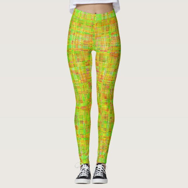 Green Mesh Women's Leggings (Front)