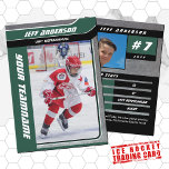 Green Metal Ice Hockey Trading Card<br><div class="desc">Parents of young ice hockey enthusiasts can proudly showcase their children's achievements on the ice with these customizable green metal ice hockey cards. Perfect for celebrating an ice hockey birthday or creating memorable team gifts, these unique sports cards allow you to personalize both the front and back with images of...</div>