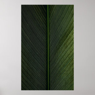 Green metal rod on black and white pinstripe texti poster