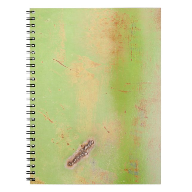 Green Metal Rusty Patina Weld Grunge Photograph Notebook (Front)