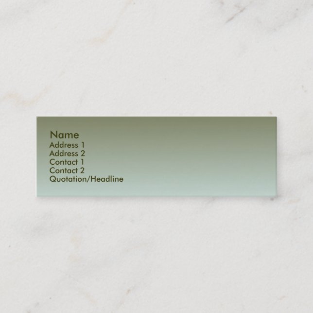Green Metallic Business Card (Front)