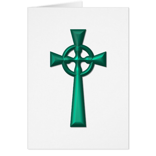 Green Metallic Celtic Cross (Front)