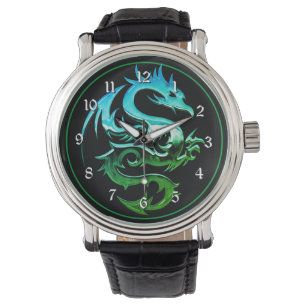 Green Metallic Dragon Watch