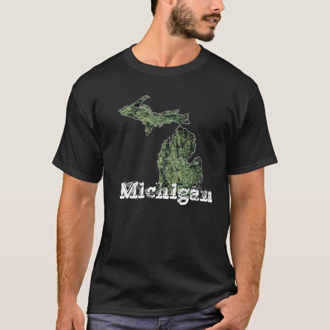Green Michigan T-Shirt (Front)