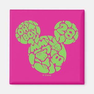 Green Mickey Mouse Liquid Icon Magnet