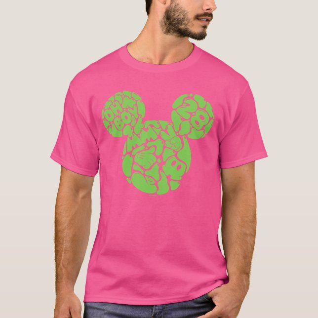 Green Mickey Mouse Liquid Icon T-Shirt (Front)
