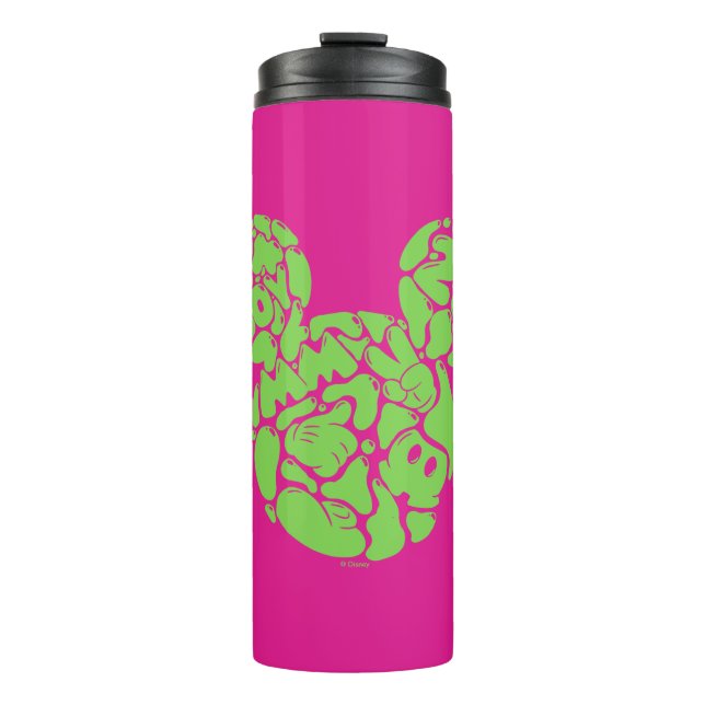 Green Mickey Mouse Liquid Icon Thermal Tumbler (Front)