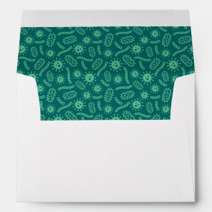 Green Microbes Pattern Envelope