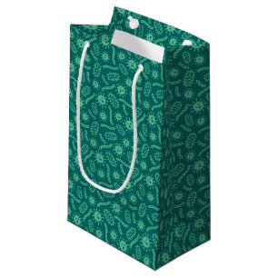 Green Microbes Pattern Small Gift Bag