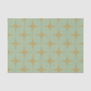 Green Mid Century Modern Elegant Boho Geometric Tissue Paper