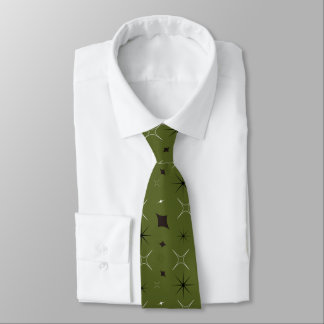 Green Mid Century Modern Tie