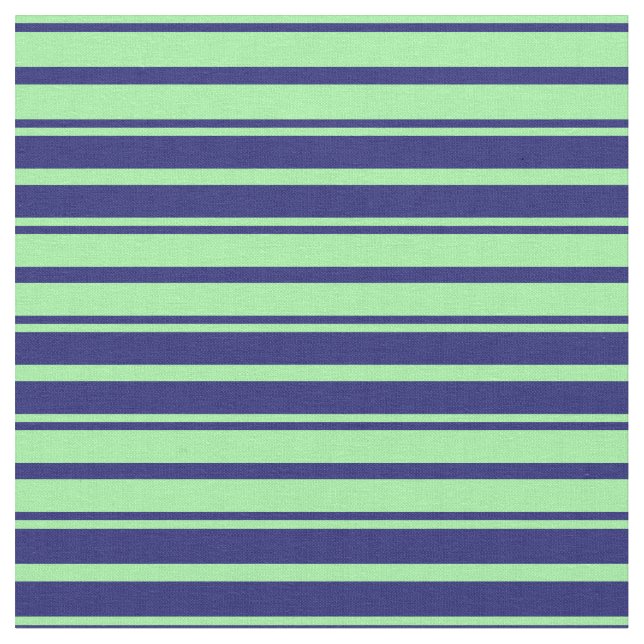Green & Midnight Blue Pattern Fabric (Close Up)