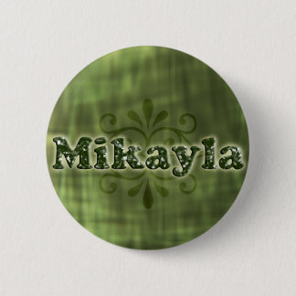 Green Mikayla 2 Inch Round Button