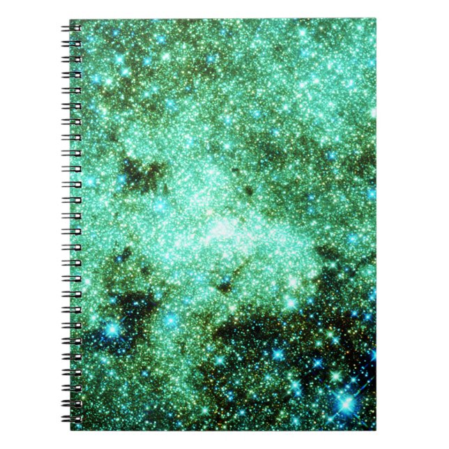 Green Milky Way Galaxy Notebook (Front)