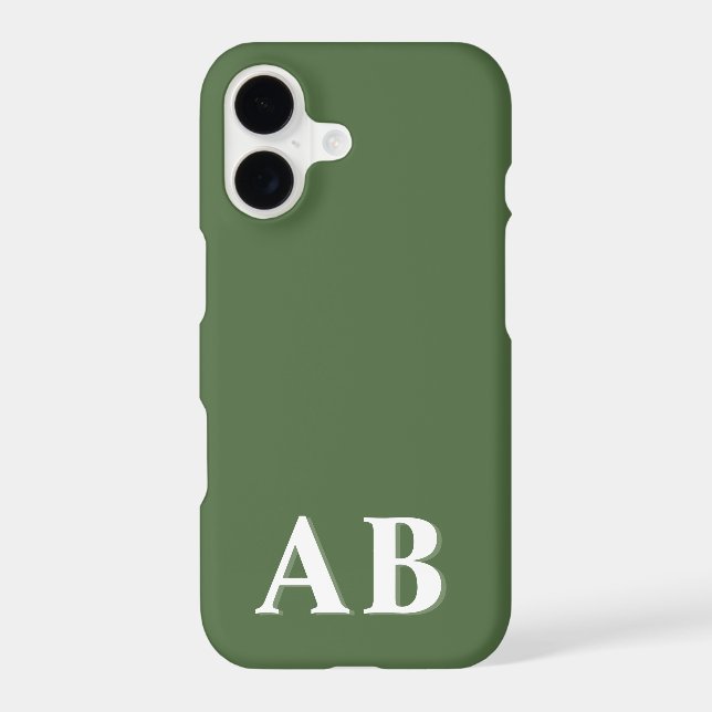Green Minimal Modern Initial Monogram (Back)