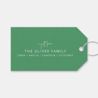 Green Minimal Personalized Gift From Family Name 