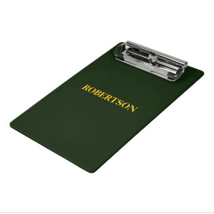 Green minimalist custom name mini clipboard