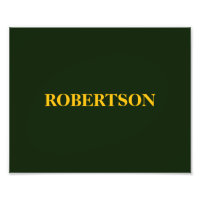Green minimalist custom name