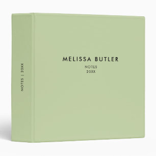 Green Minimalist Modern Binder
