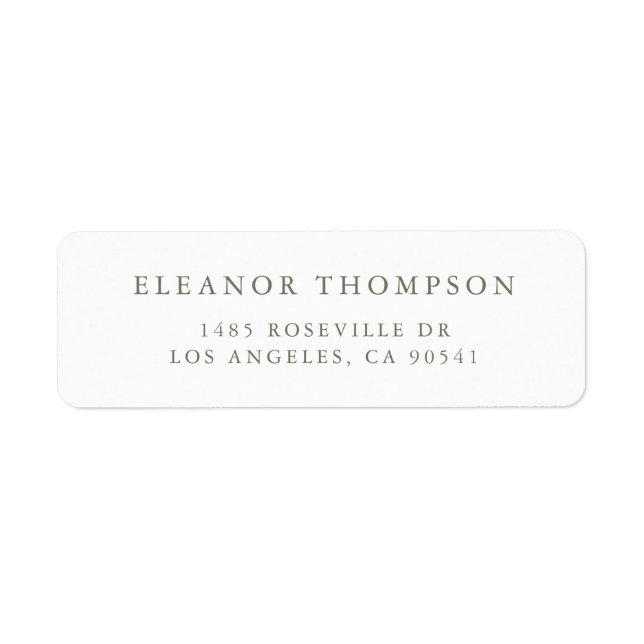 Green Minimalist Serif Typography Personalized (Front)