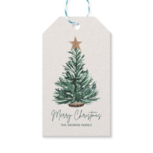 Green Minimalist Vintage Christmas Tree Holiday