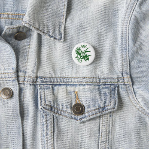 Green Mister Pro Triceratops Skilled Ancient 1 Inch Round Button