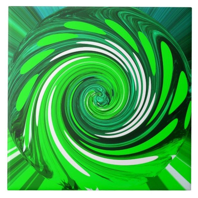 Green mix art tile (Front)