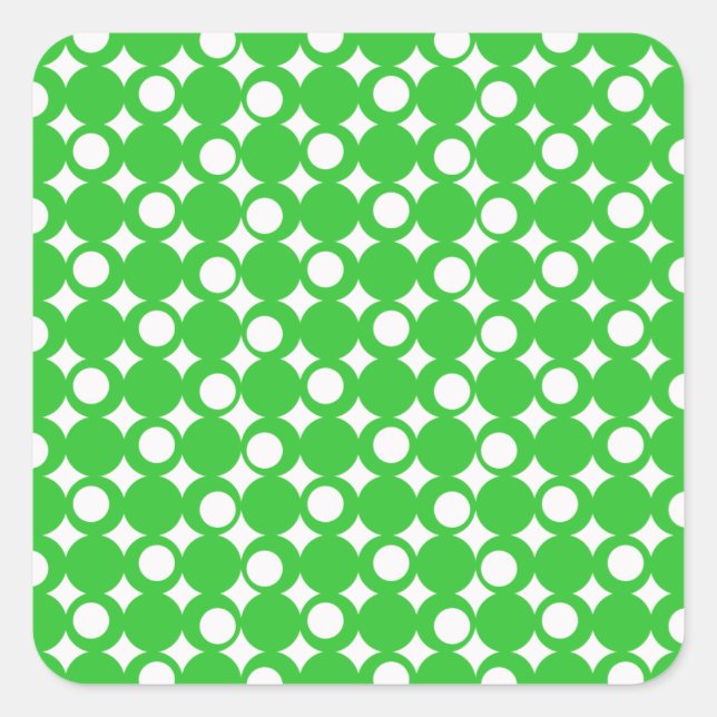 Green Mod Ball Design @ Emporio Moffa Square Sticker (Front)